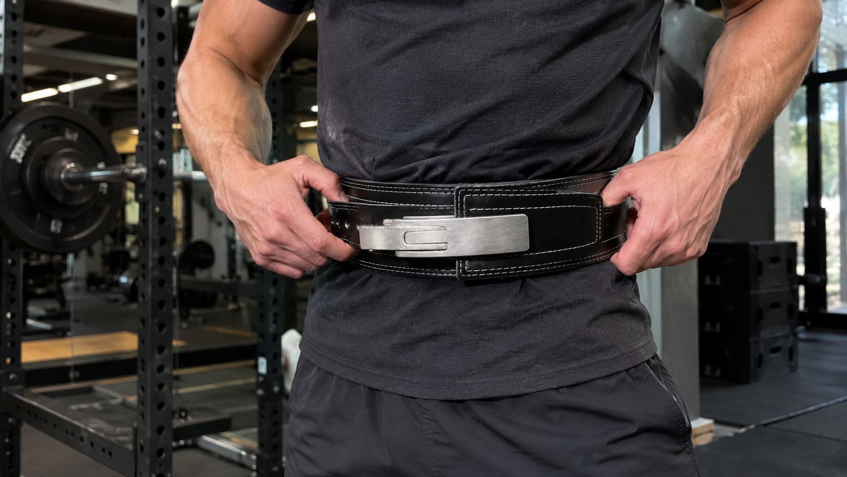 Inzer belt review showing lever belt fit, support, and break-in