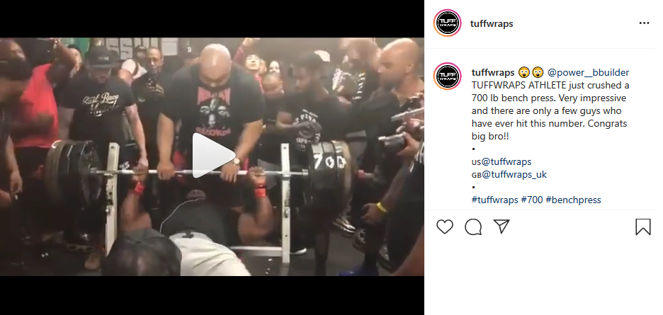 Johnny Harris is the 1st person under 300 lbs to bench press 700lbs