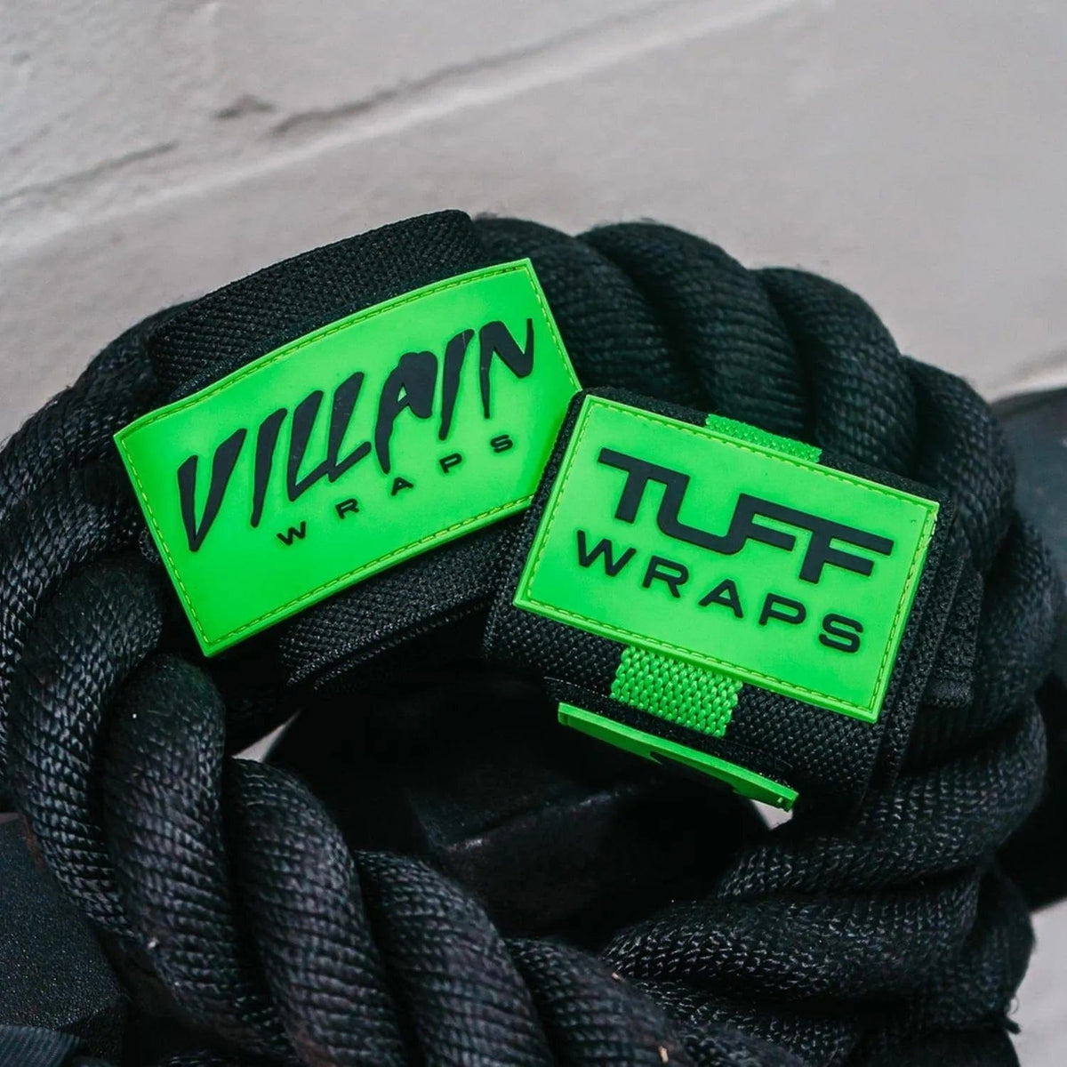 16&quot; Villain Sidekick Wrist Wraps - Black &amp; Green TuffWraps.com