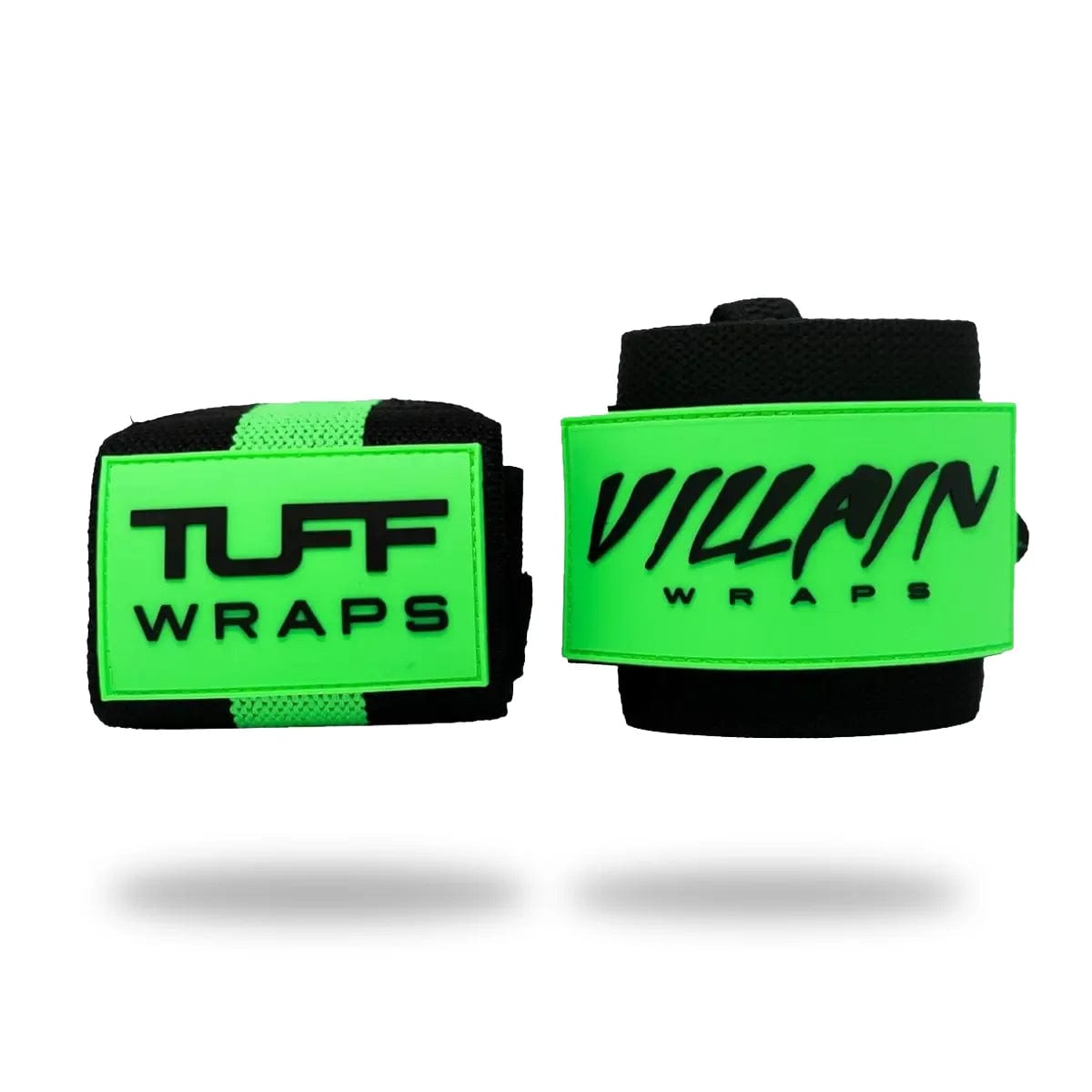 16&quot; Villain Sidekick Wrist Wraps - Black &amp; Green TuffWraps.com