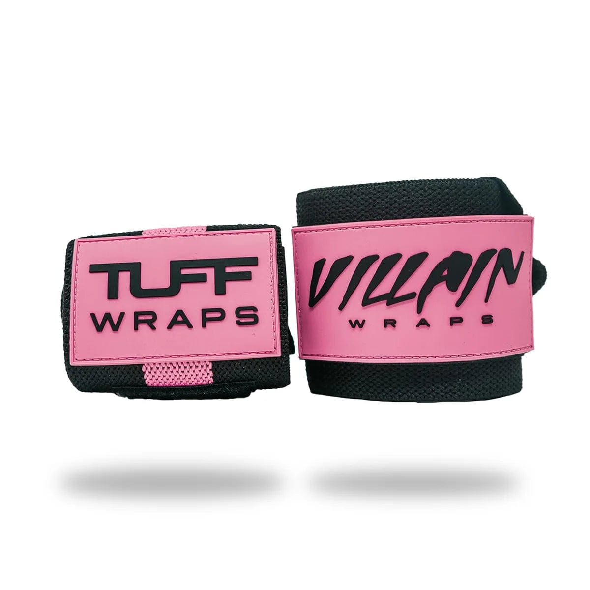 16&quot; Villain Sidekick Wrist Wraps - Black &amp; Pink - Breast Cancer TuffWraps.com