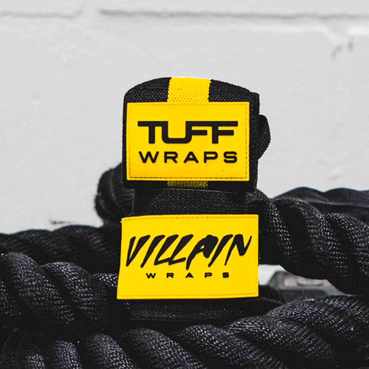 Villain Sidekick Wrist Wraps 16&quot; (Black/Yellow) TUFF