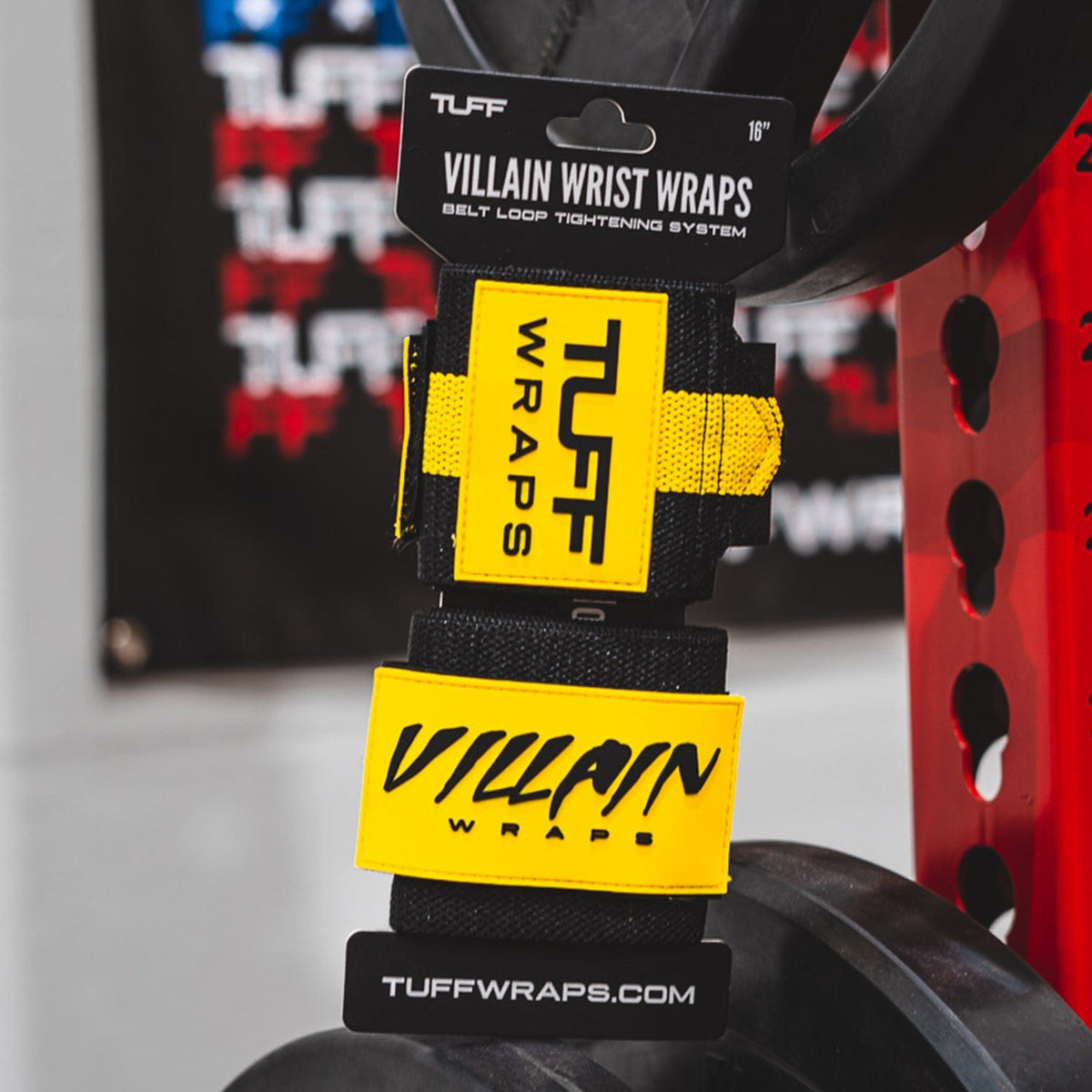 Villain Sidekick Wrist Wraps 16&quot; (Black/Yellow) TUFF