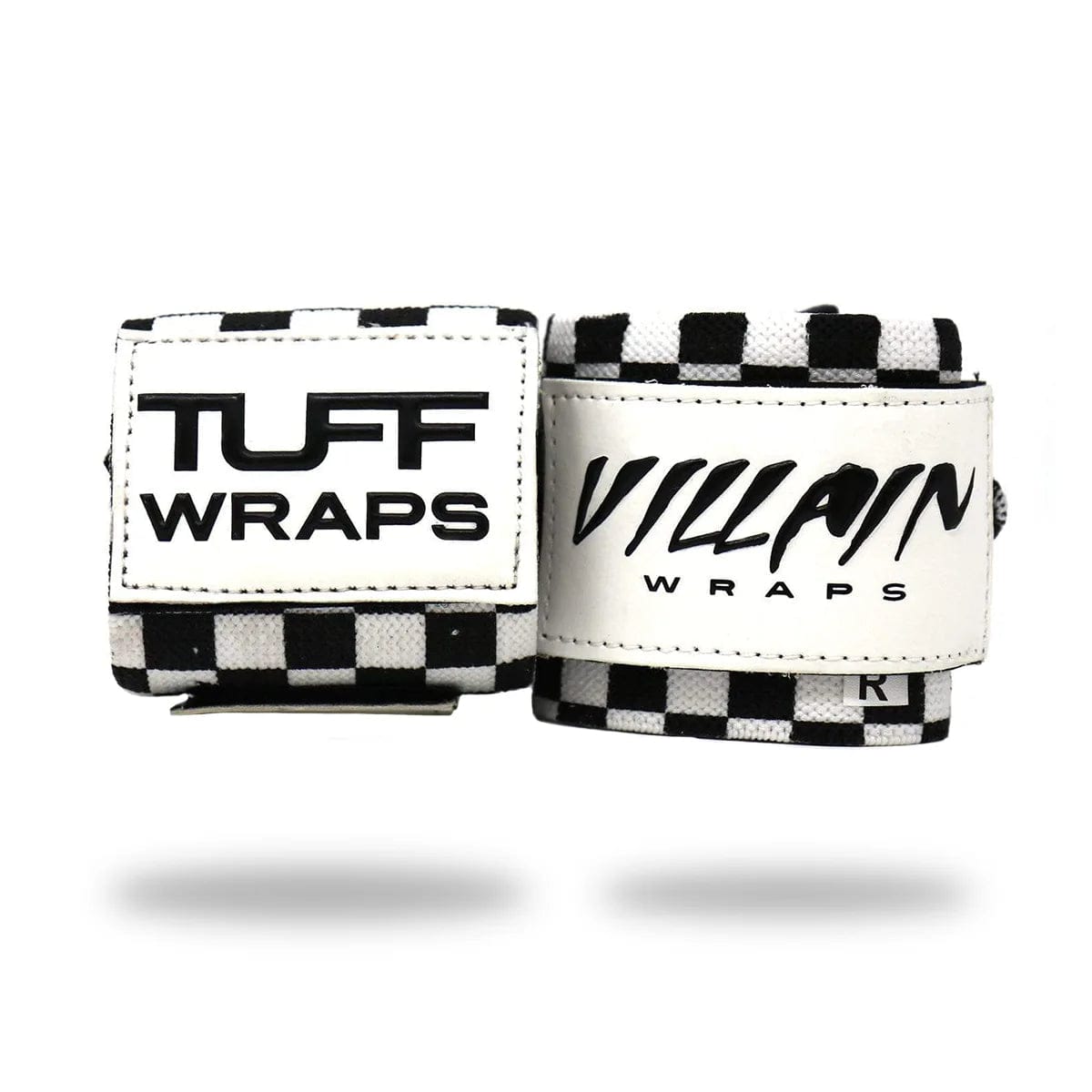 16" Villain Sidekick Wrist Wraps - Checkerboard (Black/White) TuffWraps.com