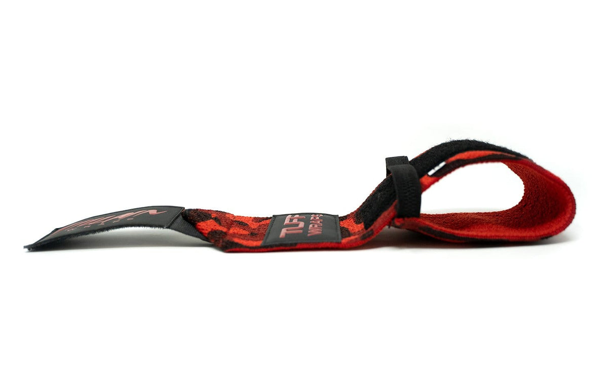 Red Camo Villain Sidekick Wrist Wraps 16&quot; TuffWraps.com