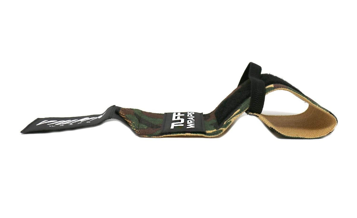 Woodland Camo Villain Sidekick Wrist Wraps 16&quot; TuffWraps.com
