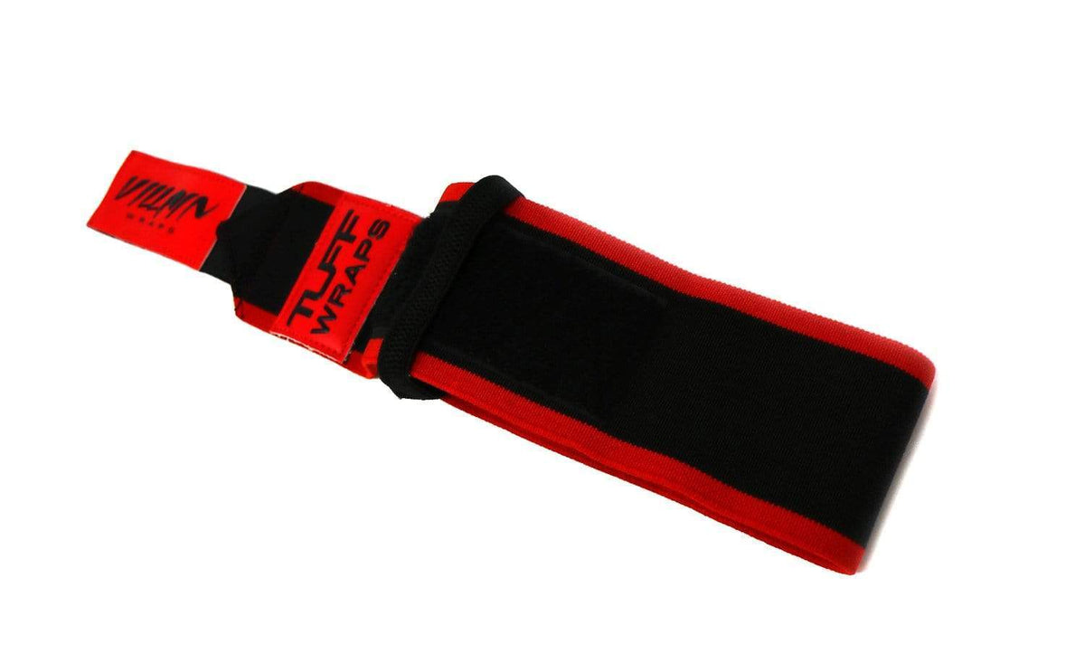 Villain &quot;STIFF&quot; Wrist Wraps 16&quot; - (Black/Red) TuffWraps.com