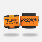 16" Villain Wrist Wraps - Black & Orange 16 inch TuffWraps.com