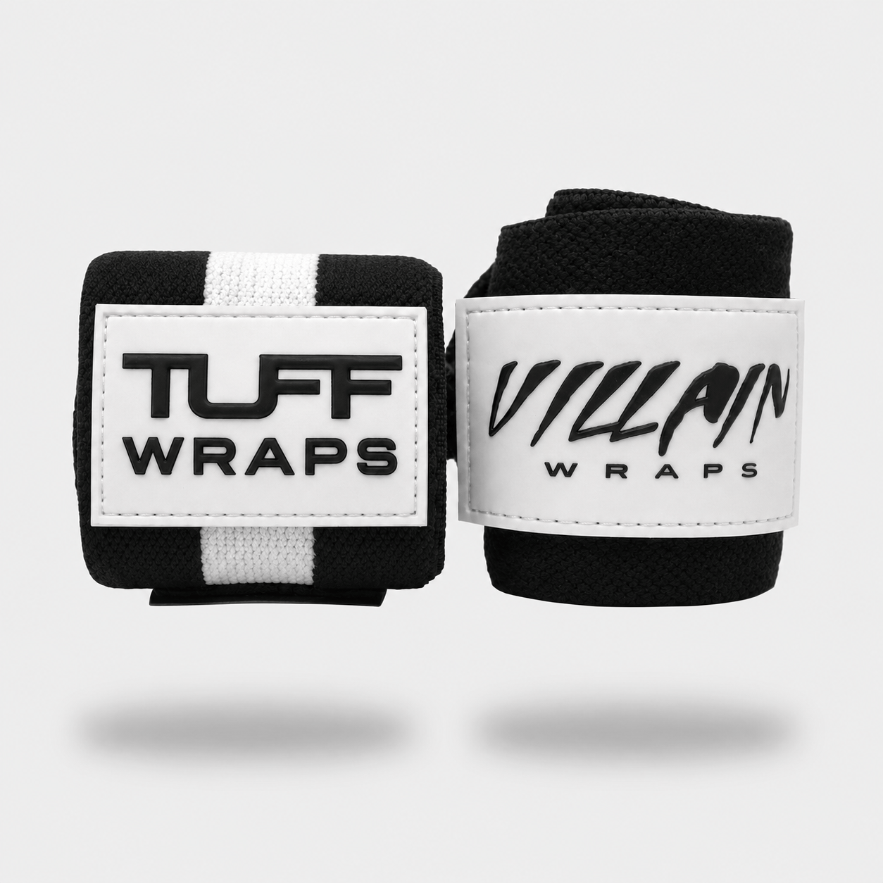 16" Villain Wrist Wraps - Black & White TuffWraps.com