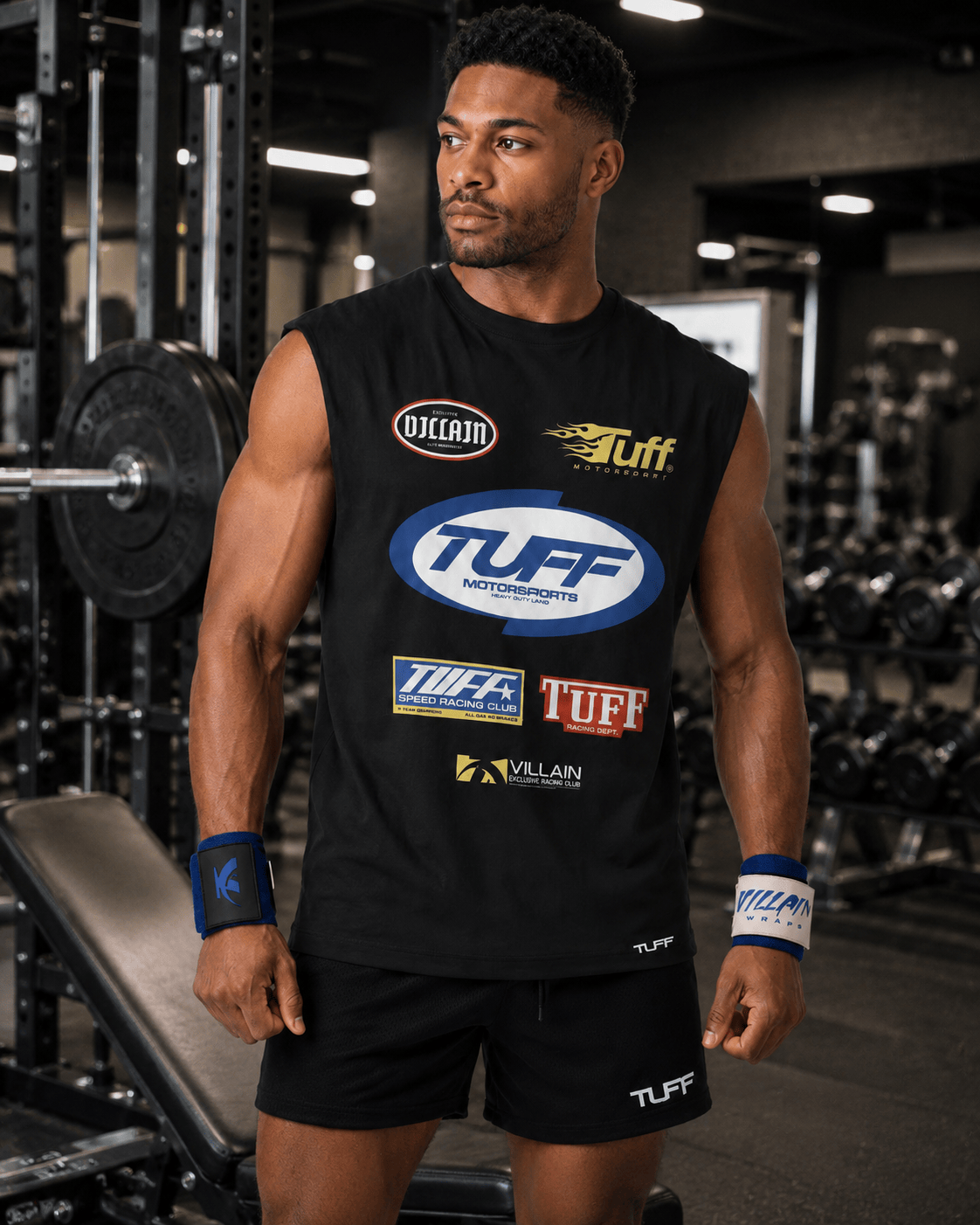 16" Villain Wrist Wraps - Cobalt 16 inch TuffWraps.com