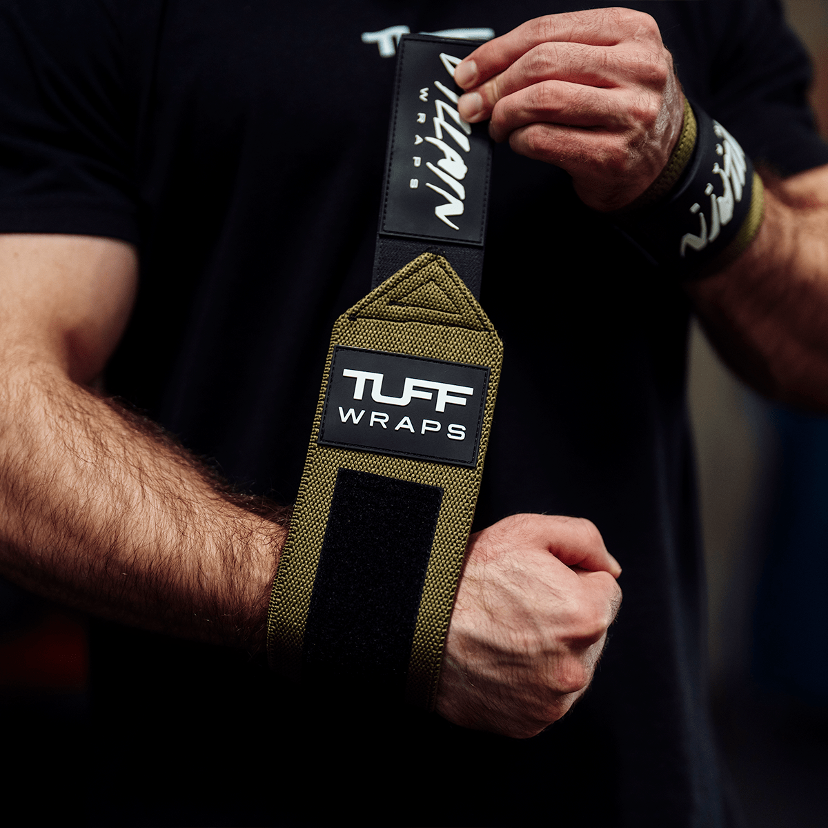 16" Villain Wrist Wraps - OD Green TuffWraps.com