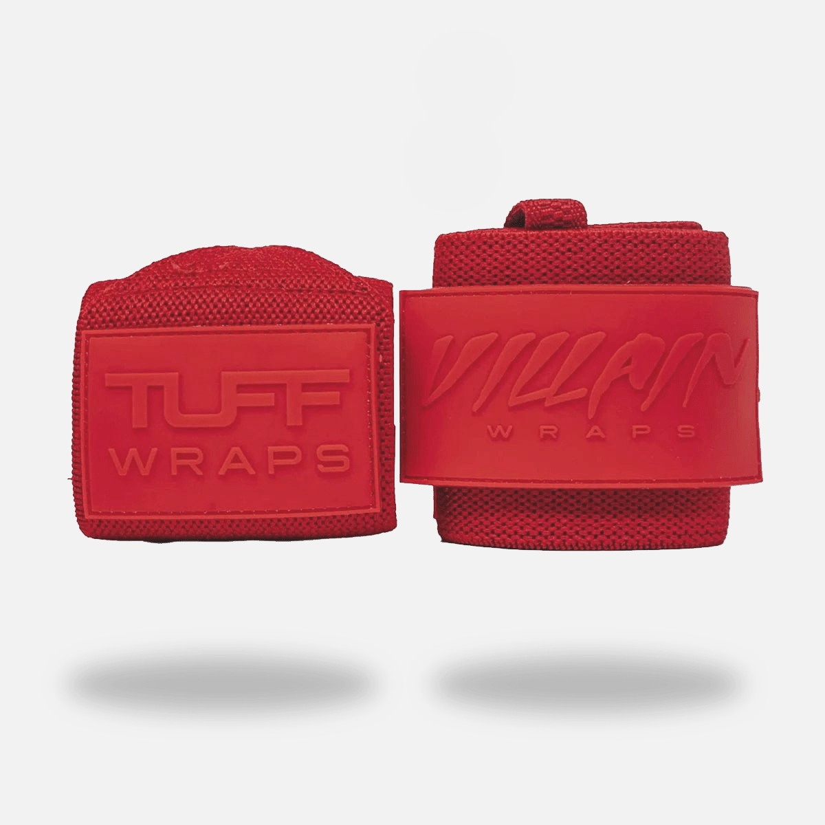 16" Villain Wrist Wraps - Solid Red 16 inch TuffWraps.com