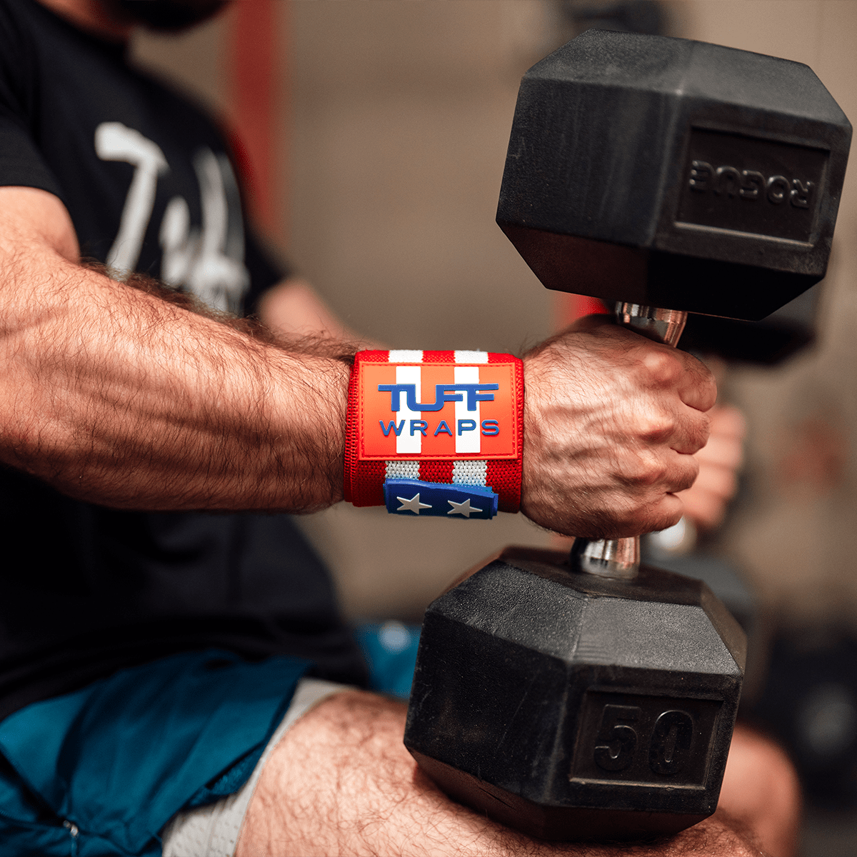 24" Villain Wrist Wraps - Merica' 24 inch TuffWraps.com