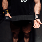 30" Villain Wrist Wraps - Black & Gold 30 inch TuffWraps.com