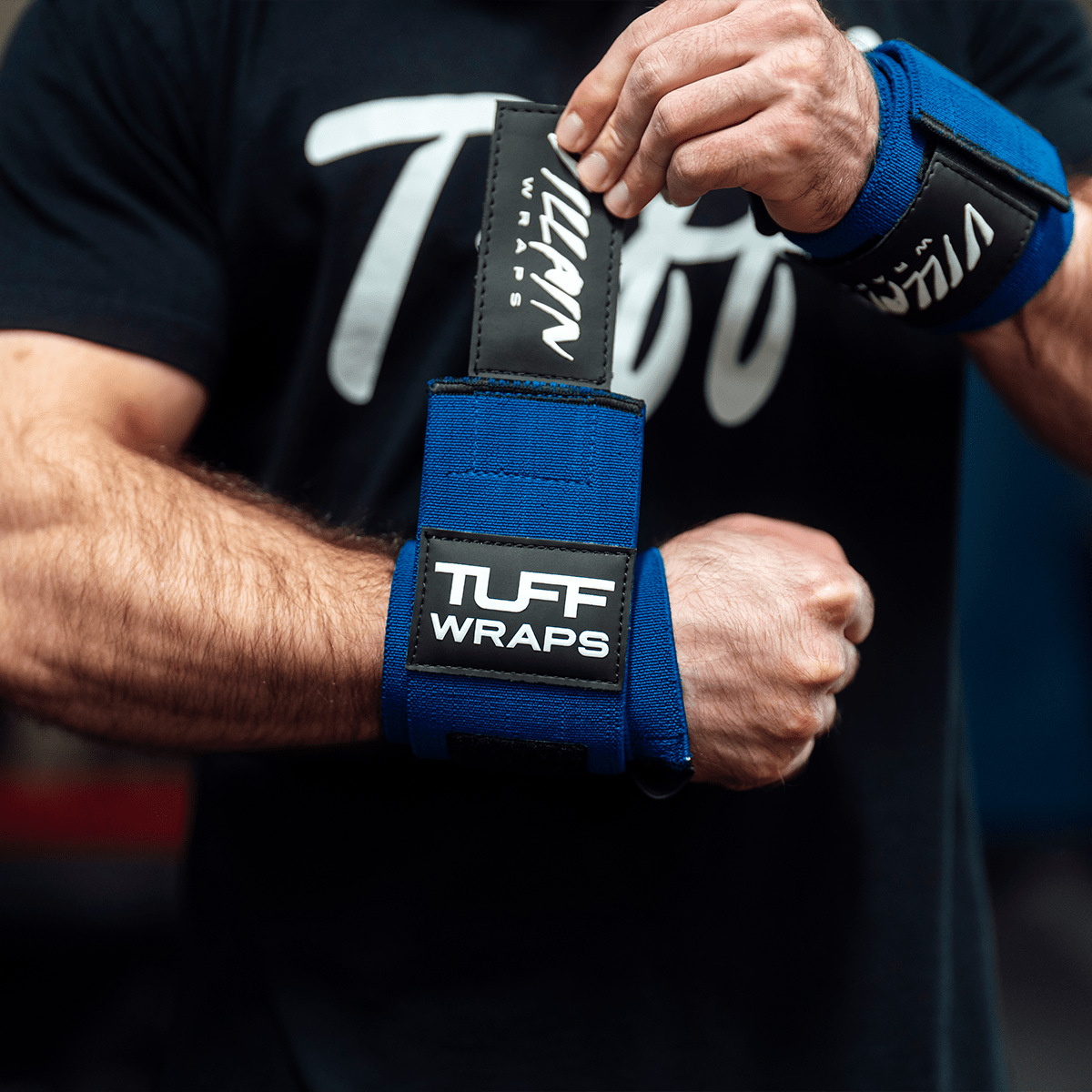 30" Villain "X-STIFF" Wrist Wraps - Royal Blue 30 inch TuffWraps.com