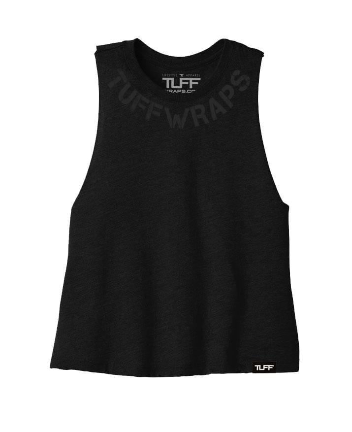 All Black TUFF Curve Racerback Crop Top S / Black TuffWraps.com