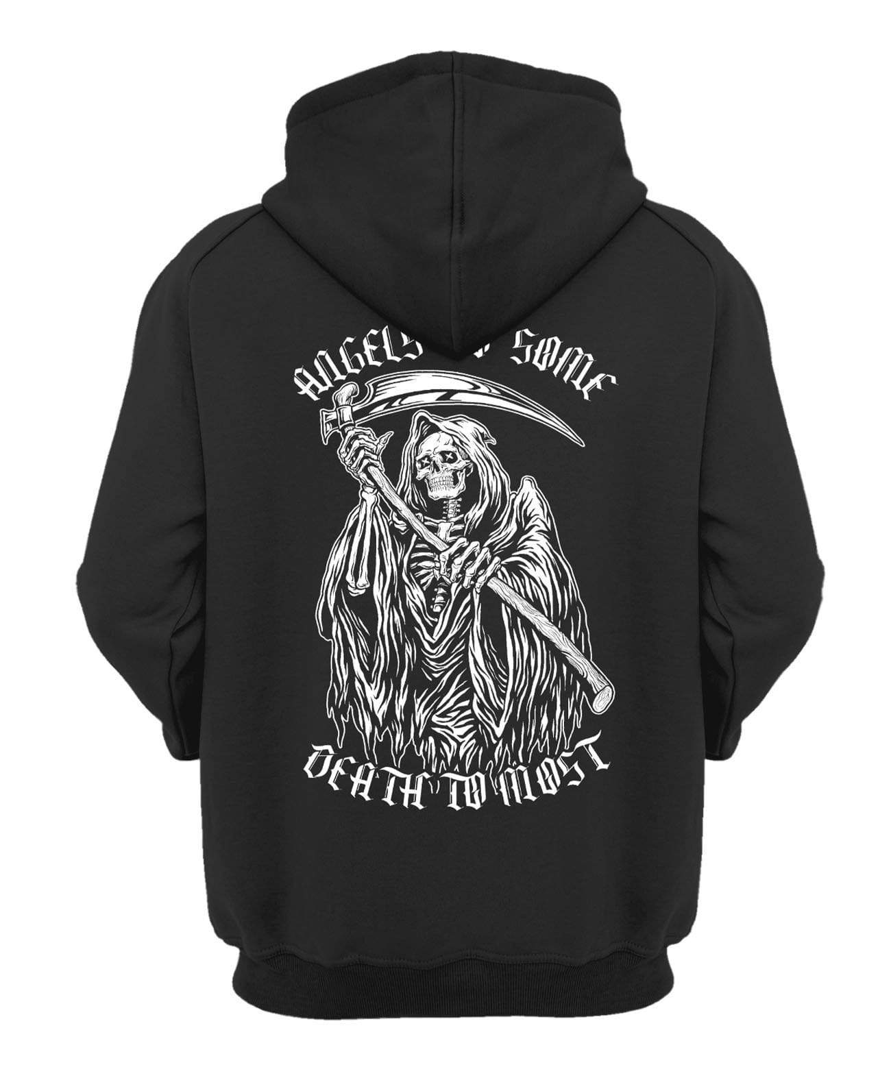 Angels to Some, Death to Most Hooded Sweatshirt XS / Black TuffWraps.com