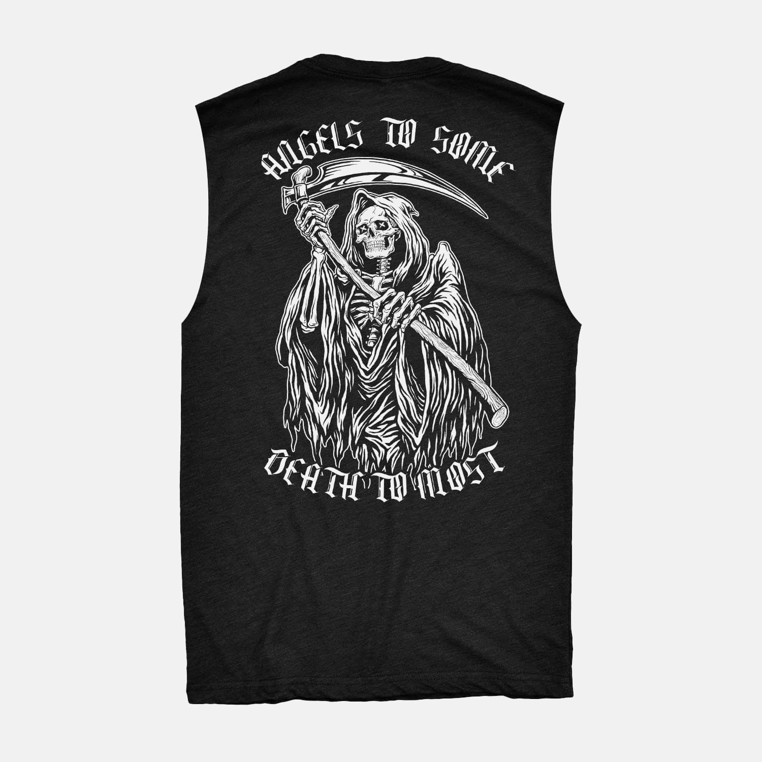 Angels to Some, Death to Most Raw Edge Muscle Tank TuffWraps.com