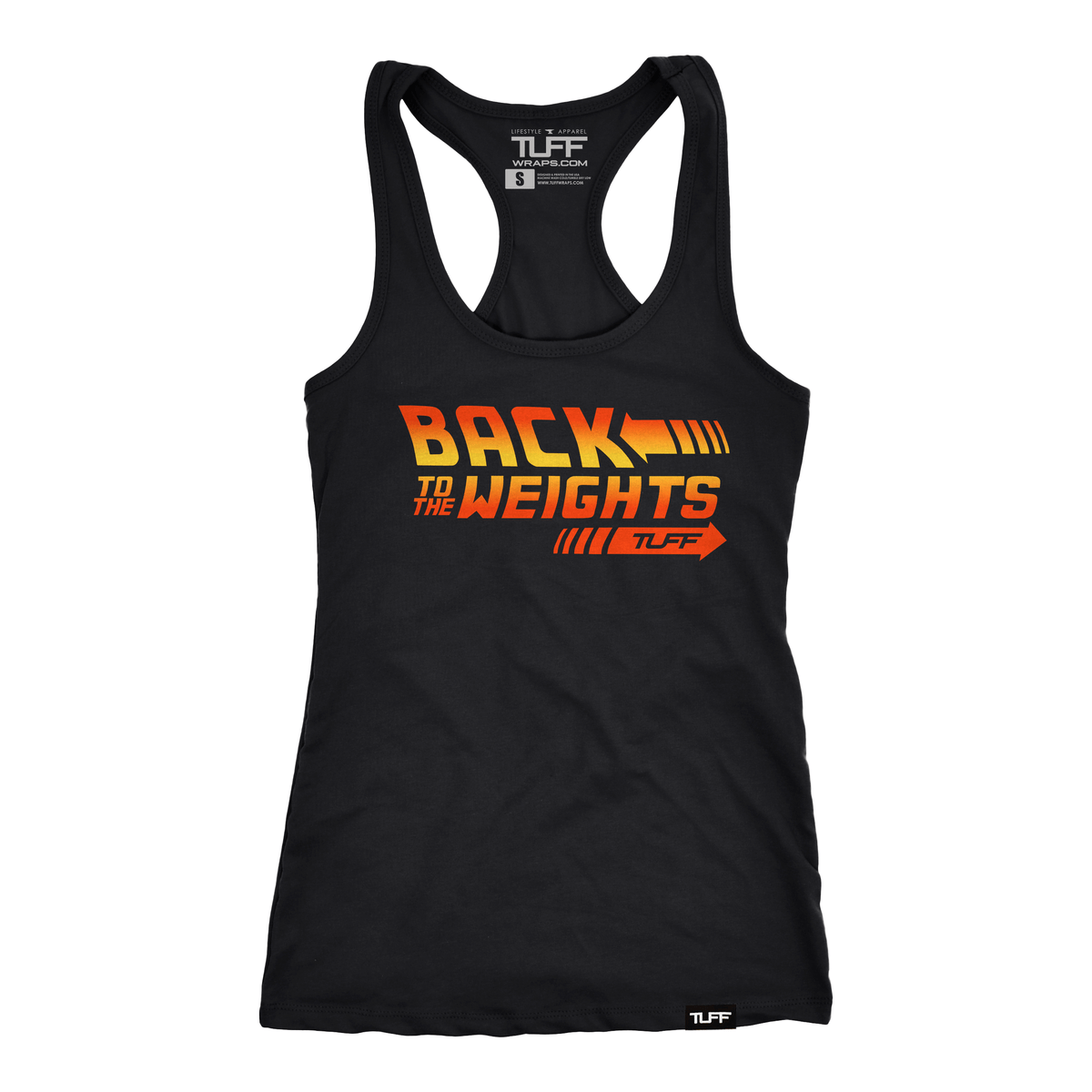 Back to the Weights Racerback Tank XS / Orange TUFF