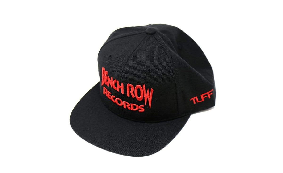 Bench Row Black/Red Snapback Hat TuffWraps.com