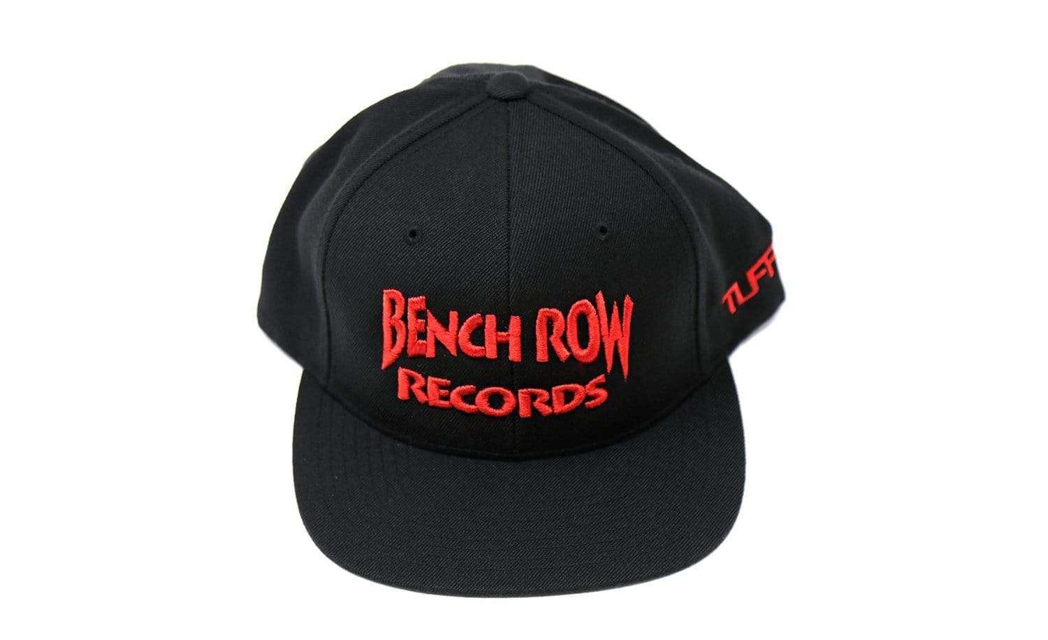 Bench Row Black/Red Snapback Hat TuffWraps.com