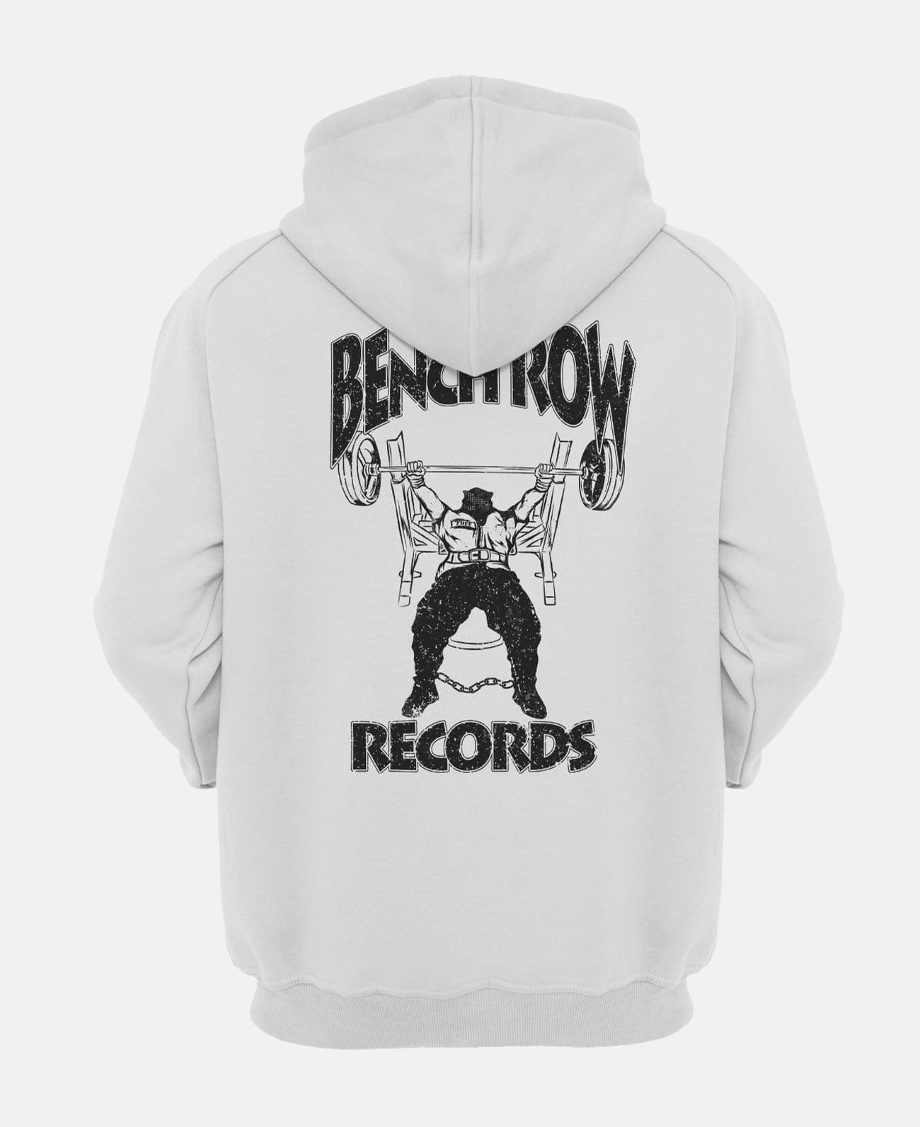 Bench Row Records Hooded Sweatshirt White / XS / 1 TuffWraps.com
