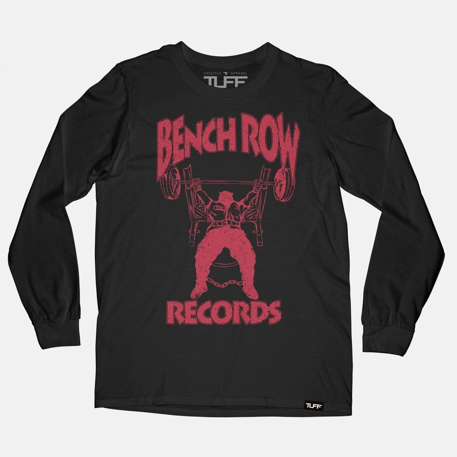Bench Row Records Long Sleeve Tee Black / S / 1 TuffWraps.com