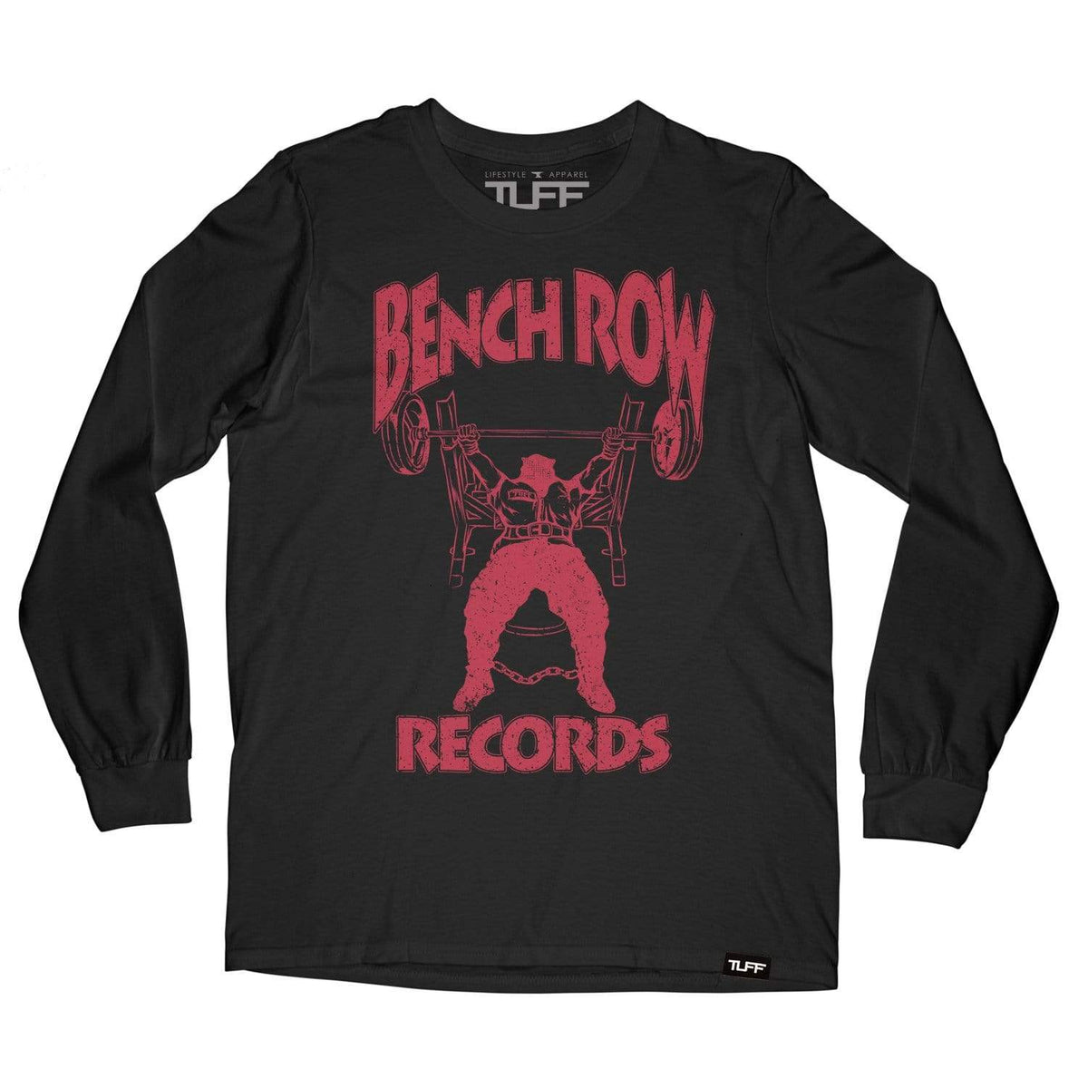 Bench Row Records Long Sleeve Tee S / Black v1 TuffWraps.com