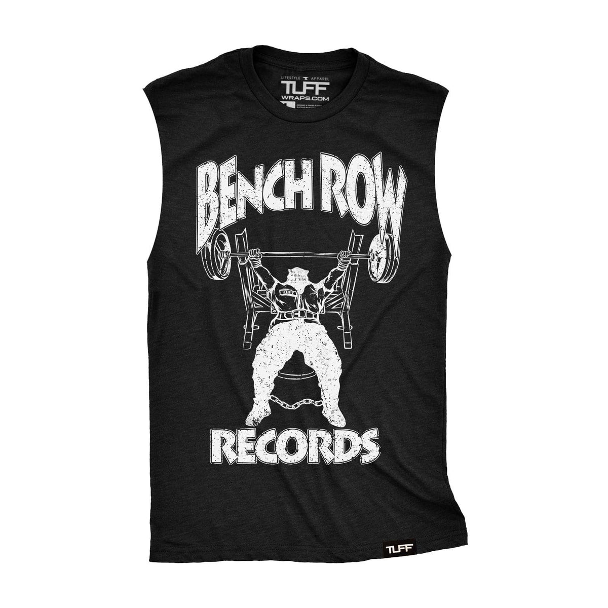 Bench Row Records Raw Edge Muscle Tank S / Black v2 TuffWraps.com