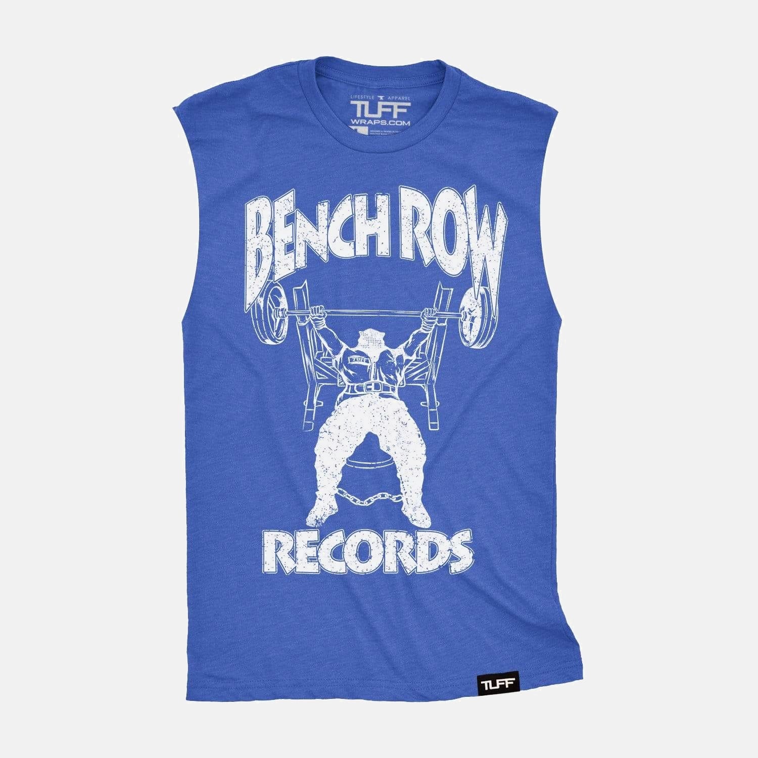 Bench Row Records Raw Edge Muscle Tank Vintage Blue / S / 1 TuffWraps.com