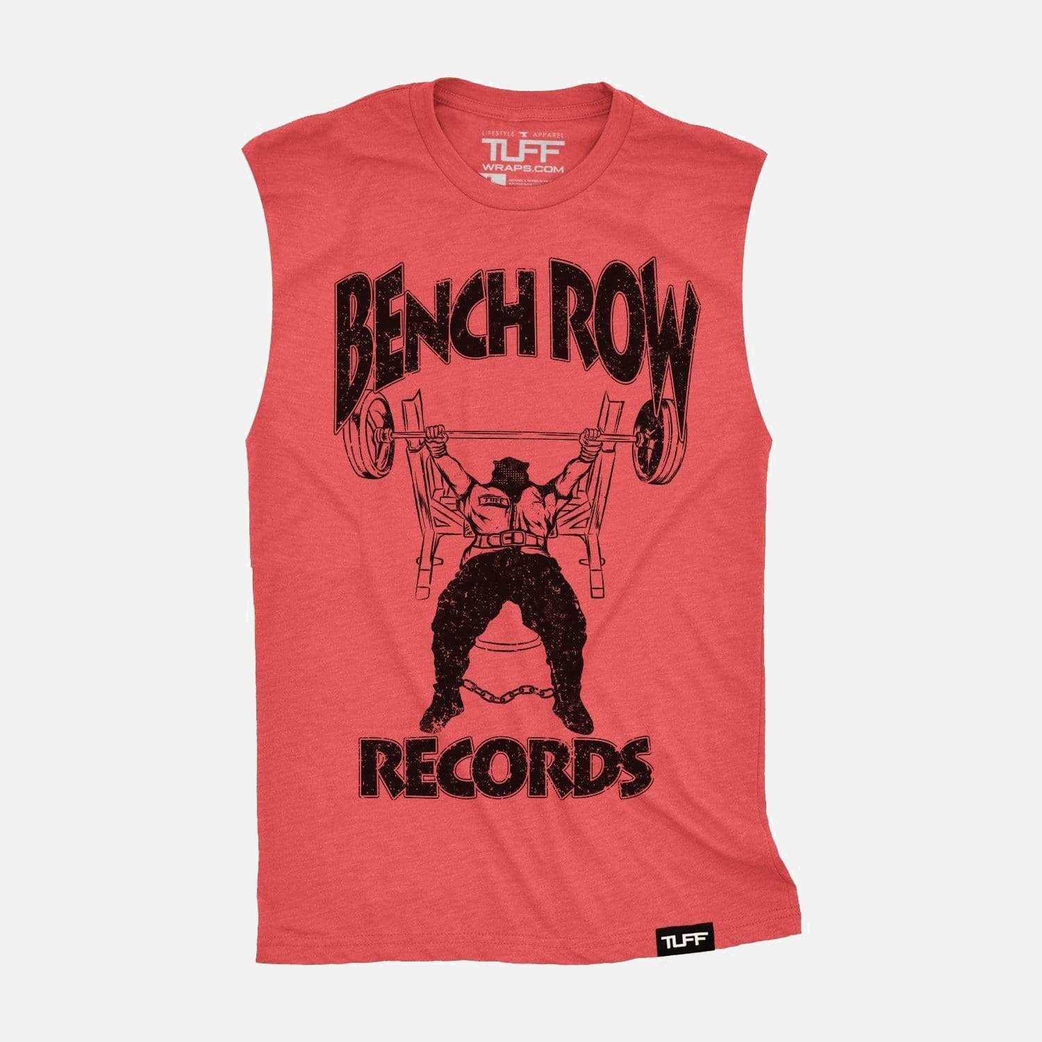 Bench Row Records Raw Edge Muscle Tank Vintage Red / S / 1 TuffWraps.com