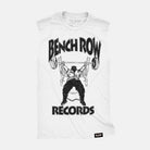Bench Row Records Raw Edge Muscle Tank White / S / 1 TuffWraps.com