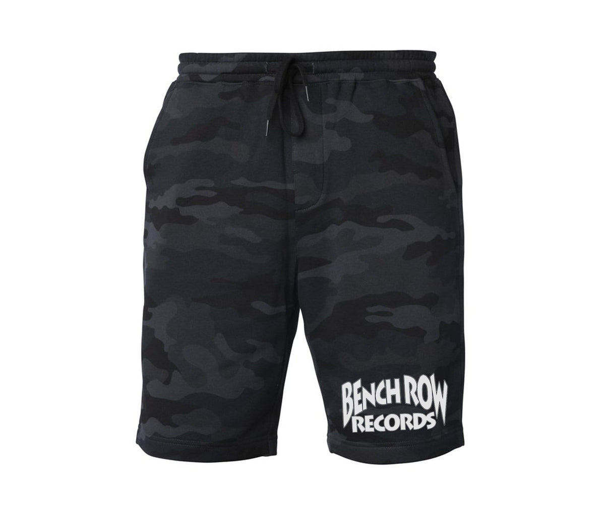 Bench Row Records Tapered Fleece Shorts XS / Black Camo TuffWraps.com