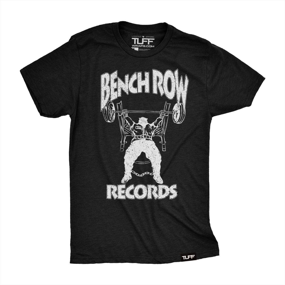 Bench Row Records Tee S / Black with White TuffWraps.com
