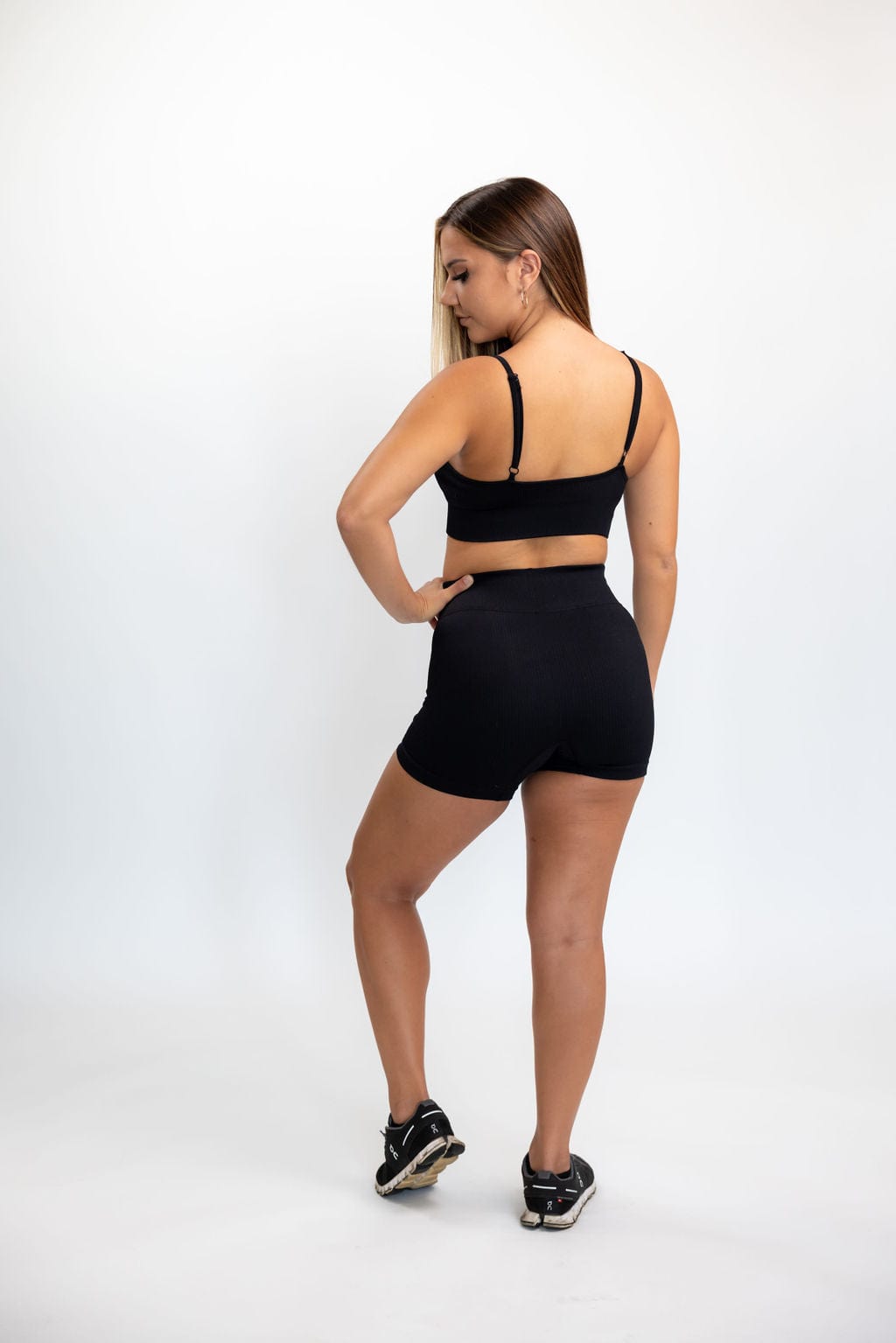 Classic Ribbed Biker Shorts - Black TuffWraps.com