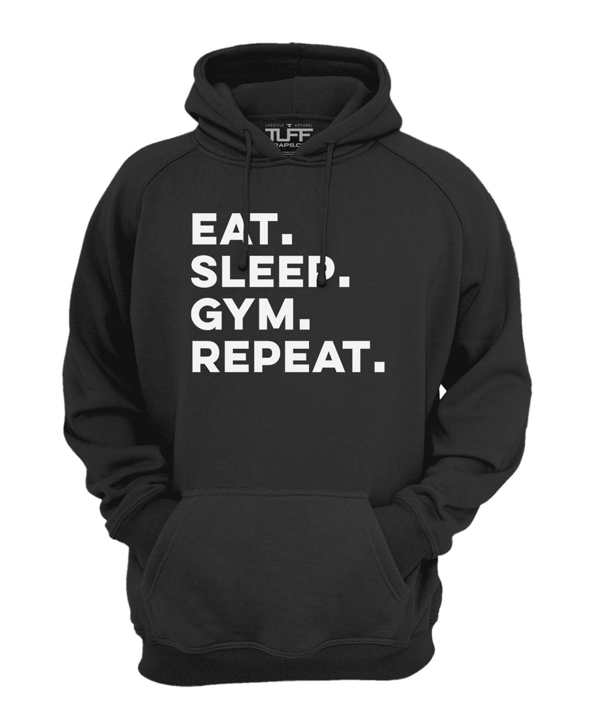 Eat. Sleep. Gym. Repeat. Hooded Sweatshirt XS / Black TuffWraps.com
