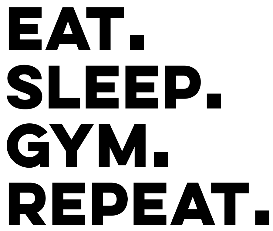 Eat Sleep Gym Repeat Sticker TuffWraps.com