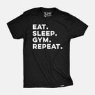 Eat. Sleep. Gym. Repeat. Tee Black / S TuffWraps.com