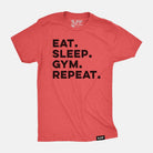 Eat. Sleep. Gym. Repeat. Tee Vintage Red / S TuffWraps.com