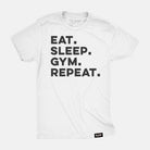 Eat. Sleep. Gym. Repeat. Tee White / S TuffWraps.com
