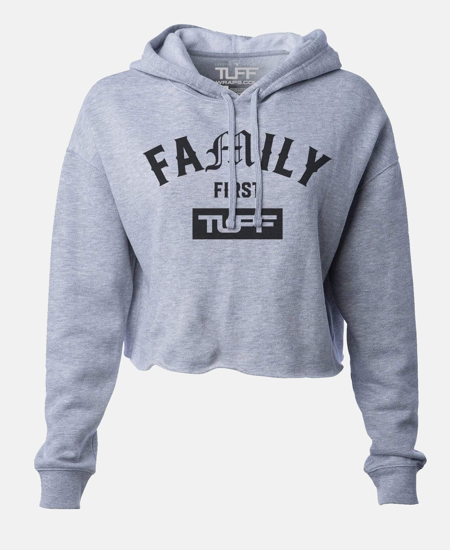 Family First Hooded Cropped Fleece Heather Gray / XS TuffWraps.com