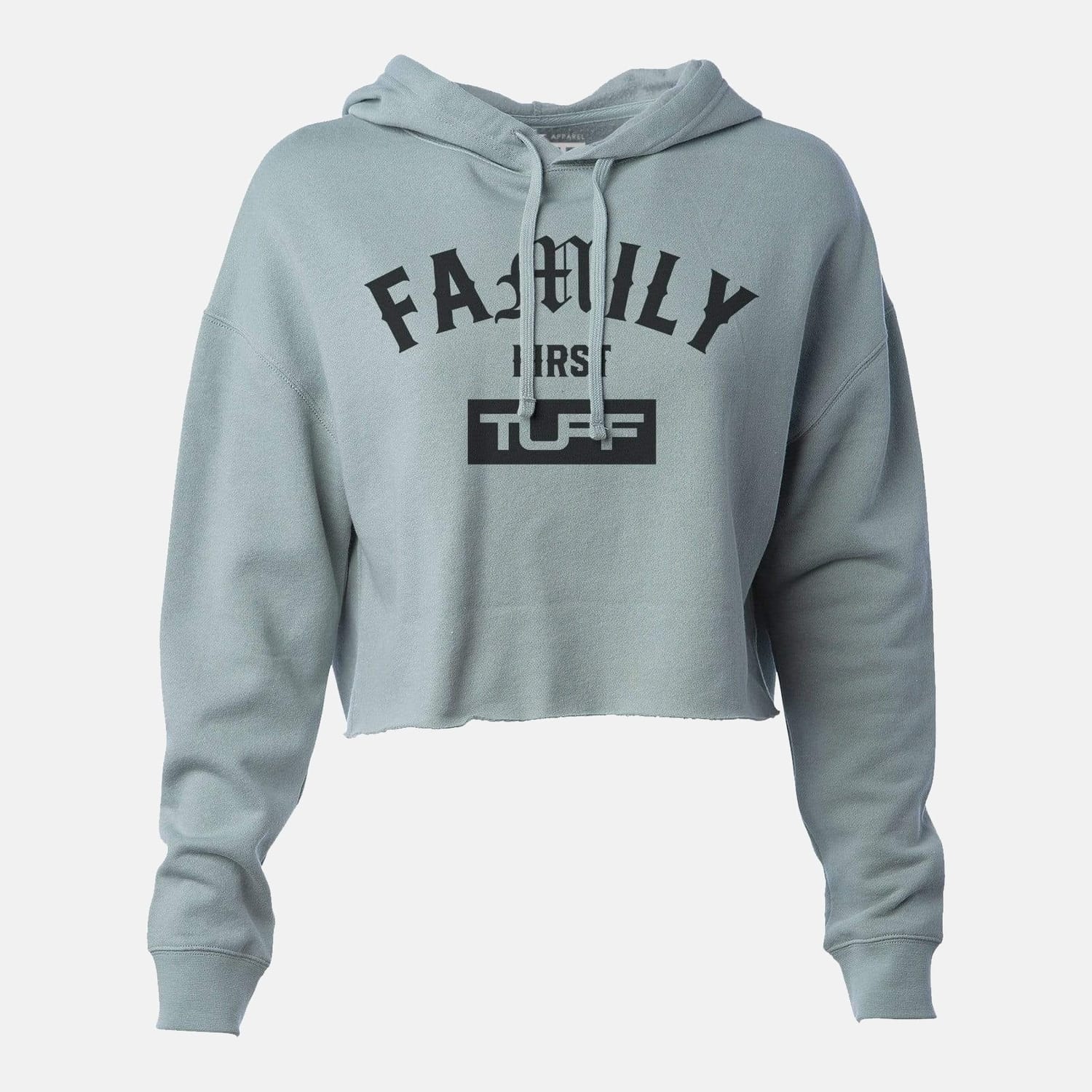 Family First Hooded Cropped Fleece Sage Green / XS TuffWraps.com