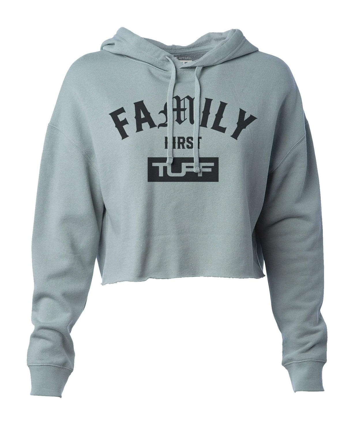 Family First Hooded Cropped Fleece XS / Sage Green TuffWraps.com