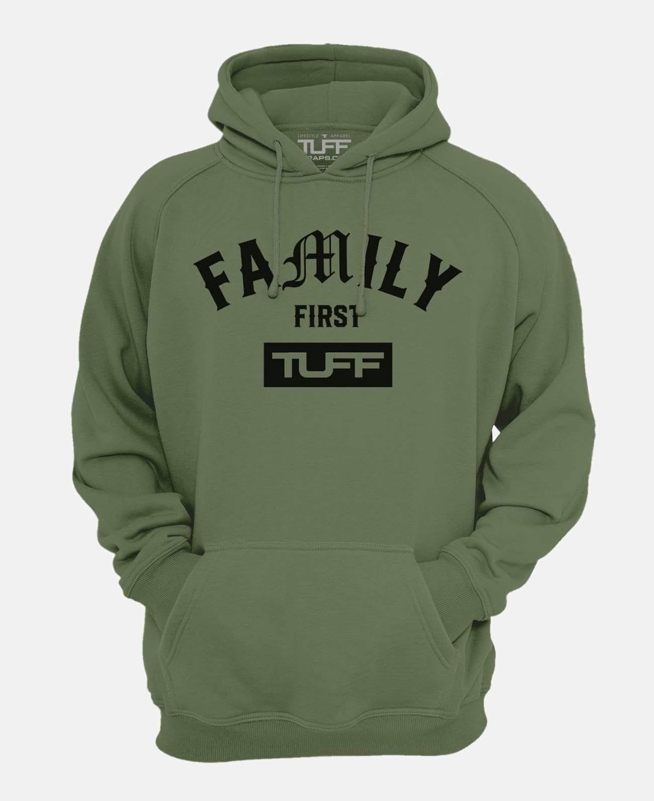 Family First Hooded Sweatshirt Military Green / XS TuffWraps.com