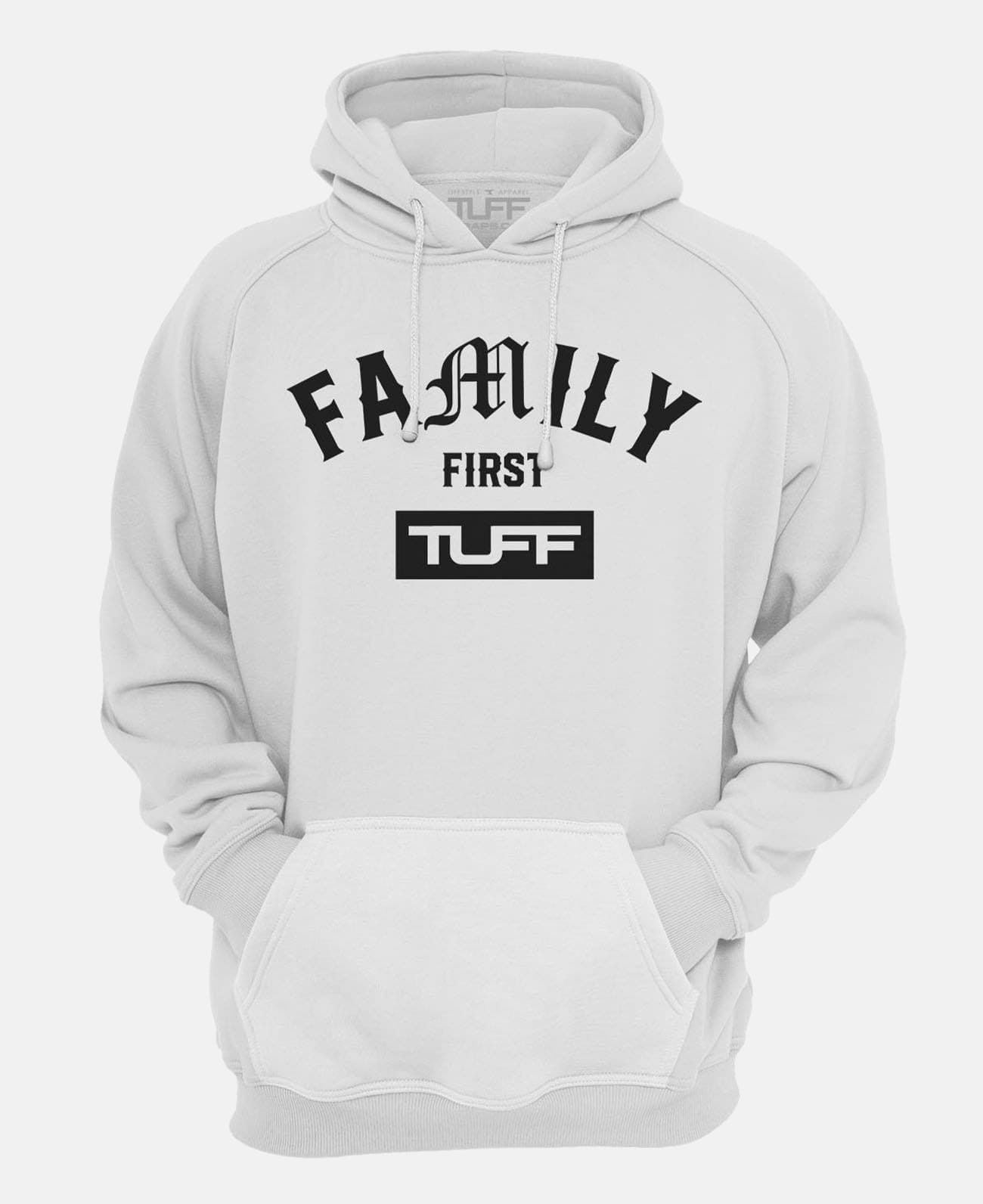 Family First Hooded Sweatshirt White / XS TuffWraps.com