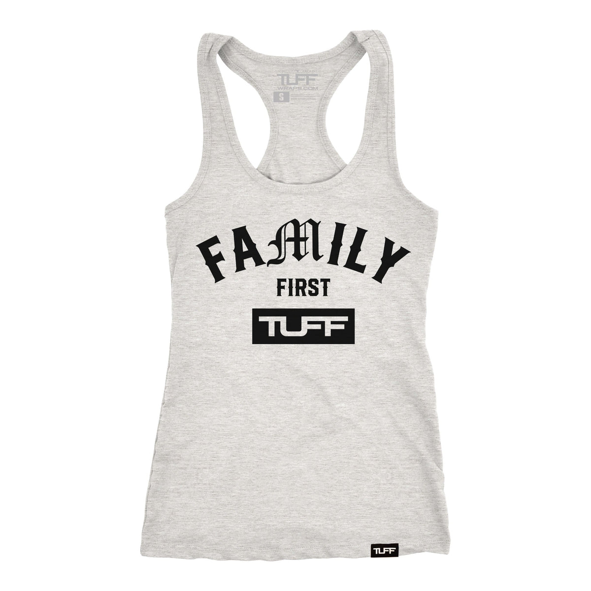 Family First Racerback Tank XS / Heather Gray TuffWraps.com