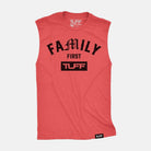 Family First Raw Edge Muscle Tank Vintage Red / S TuffWraps.com