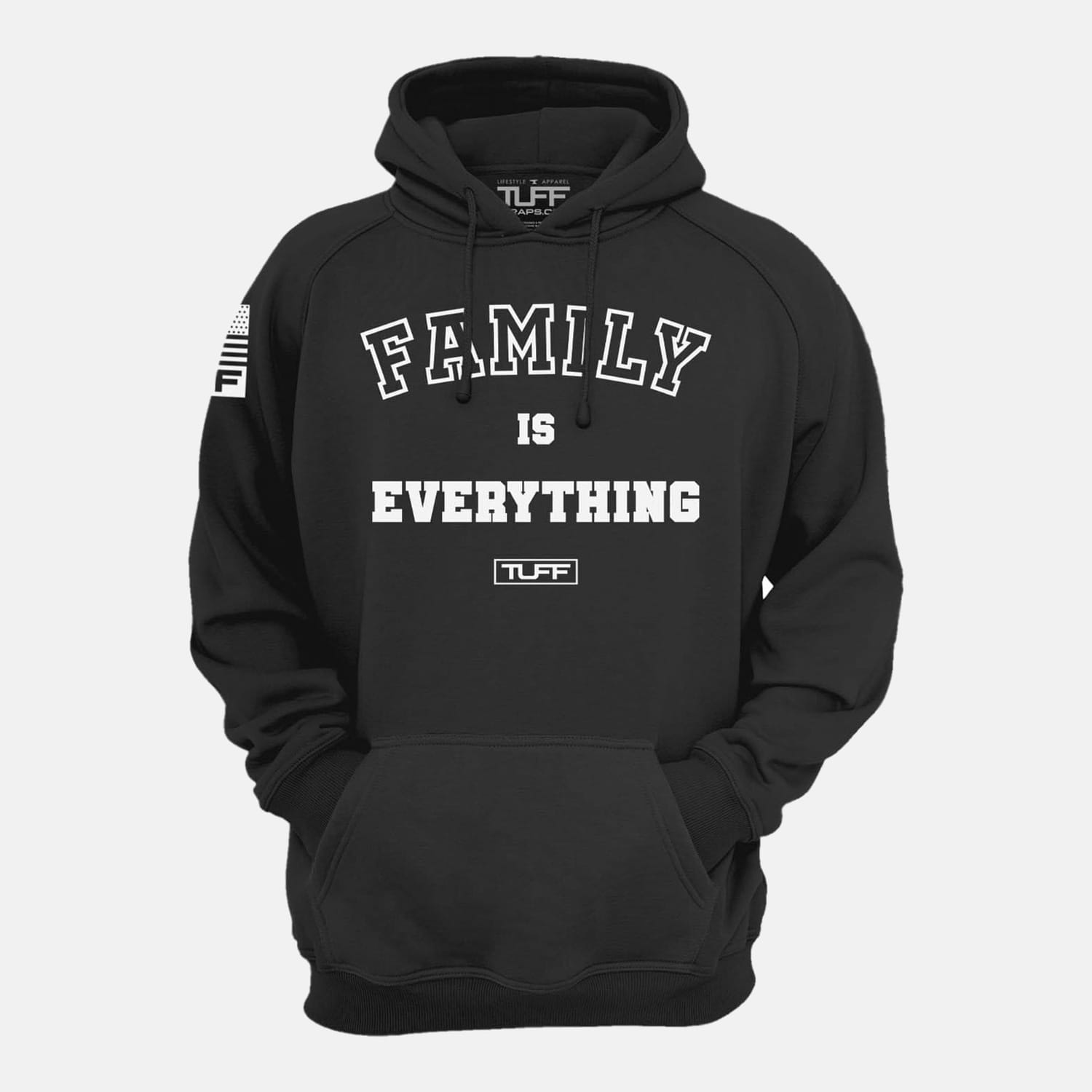 Family Is Everything Hooded Sweatshirt Black / XS TuffWraps.com