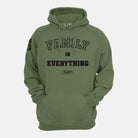 Family Is Everything Hooded Sweatshirt Military Green / XS TuffWraps.com