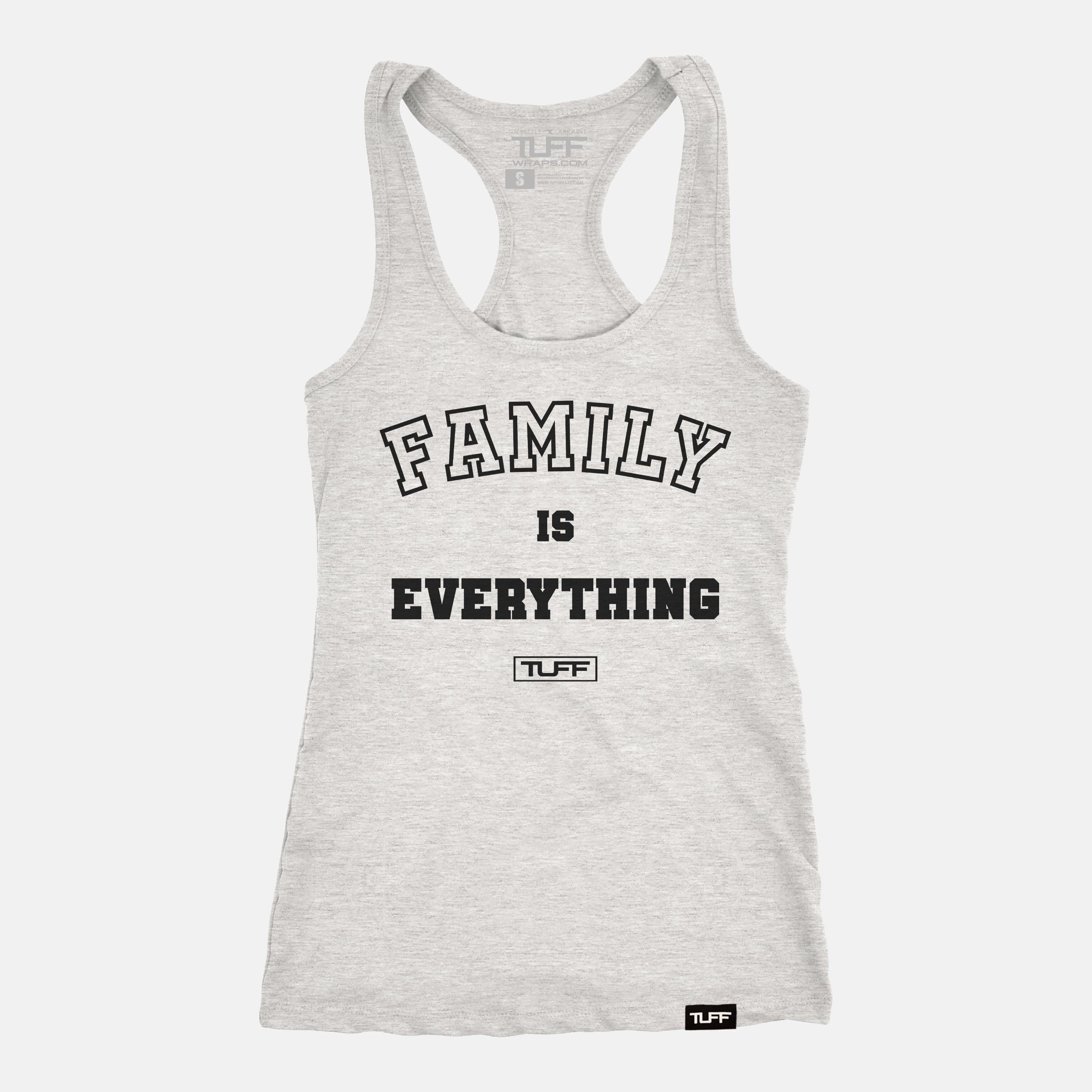 Family Is Everything Racerback Tank Heather Gray / XS TuffWraps.com